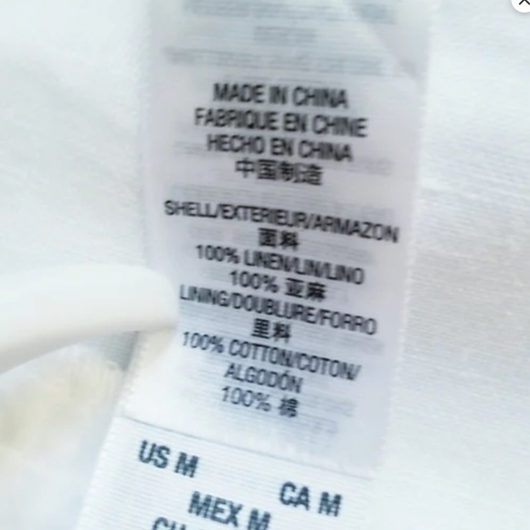 Juicy Couture White Linen Pants 100% Linen Exterior Adjustable drawstring and - Picture 7 of 13